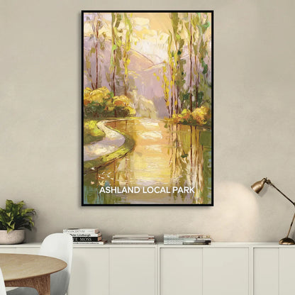 Ashland Local Park Serenity Living Room - Black Canvas Wall Art