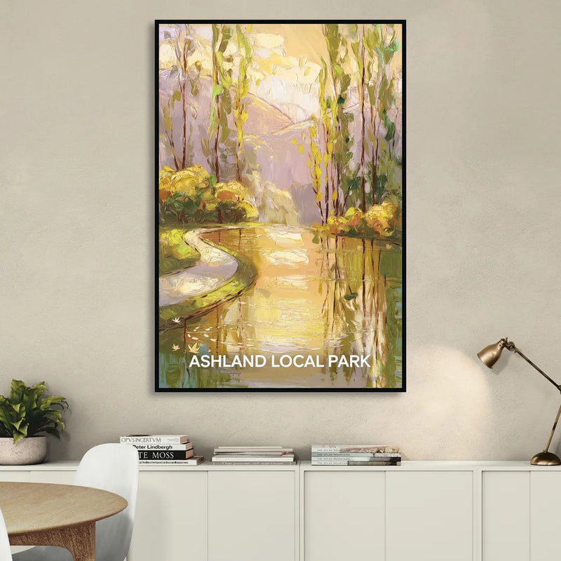 Ashland Local Park Serenity Living Room - Black Canvas Wall Art