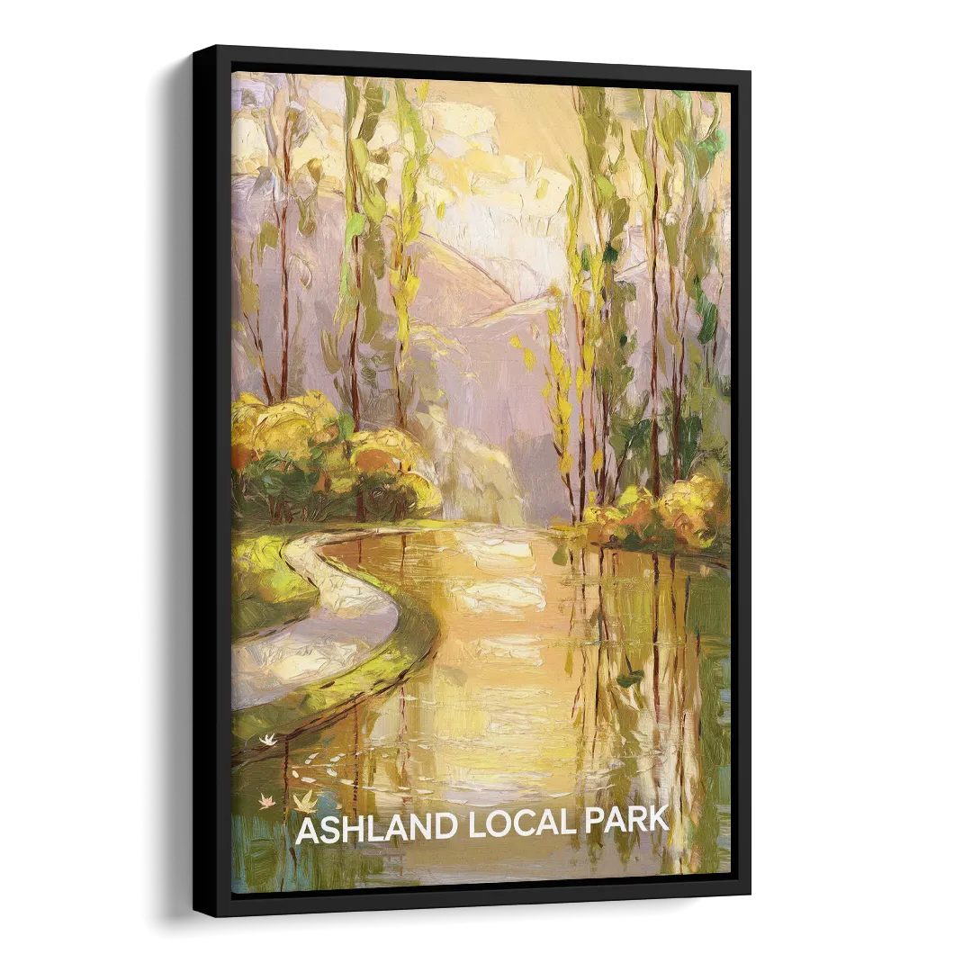 Ashland Local Park Serenity Side - Black Canvas Wall Art