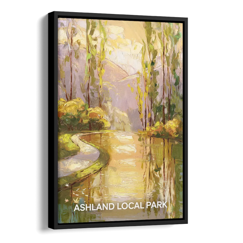 Ashland Local Park Serenity Side - Black Canvas Wall Art