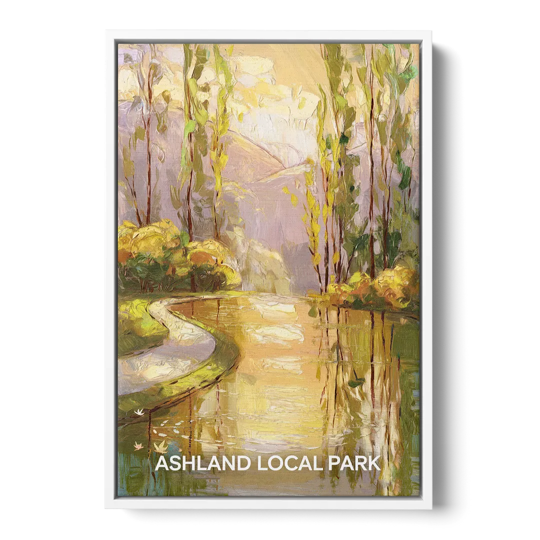 Ashland Local Park Serenity Front - White Canvas Wall Art