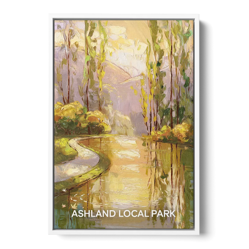 Ashland Local Park Serenity Front - White Canvas Wall Art