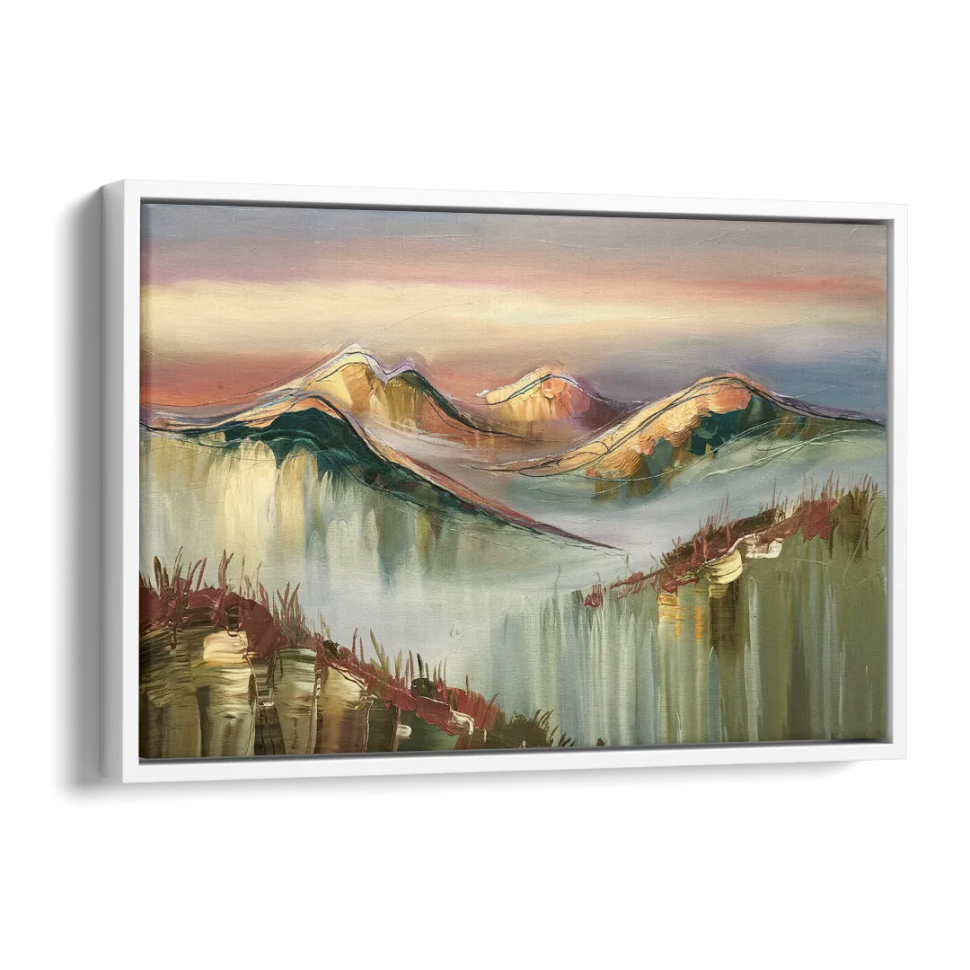 Ashland Mountain View Side - White Canvas Wall Art