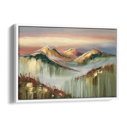 Ashland Mountain View Side - White Canvas Wall Art