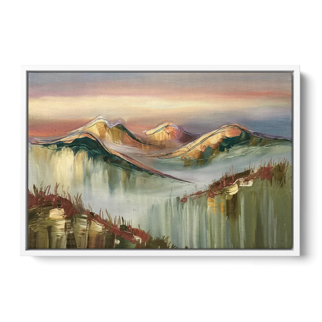 Ashland Mountain View Front - White Canvas Wall Art