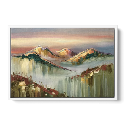 Ashland Mountain View Front - White Canvas Wall Art