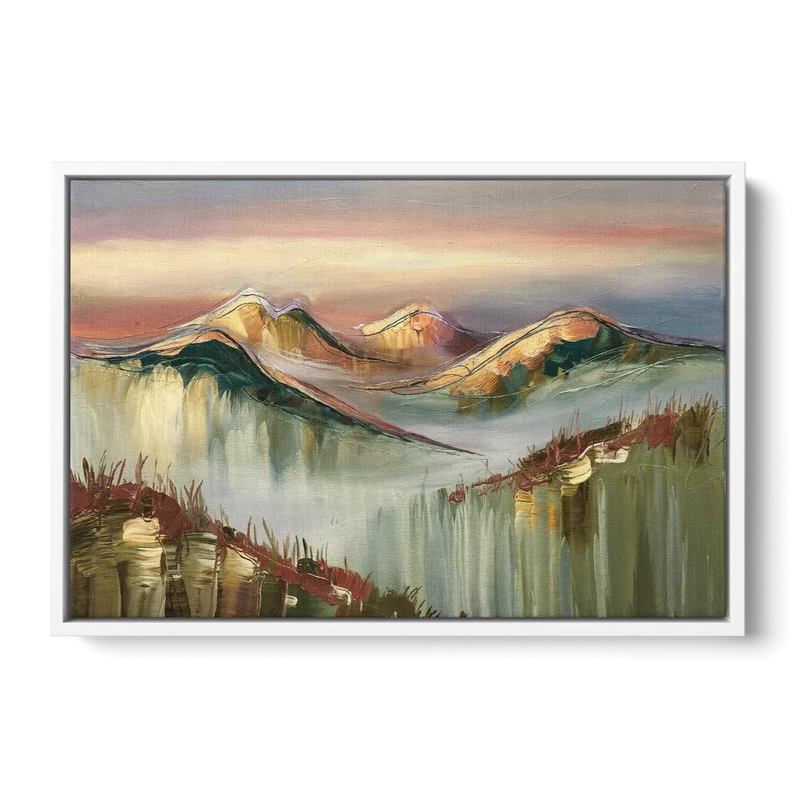Ashland Mountain View Front - White Canvas Wall Art