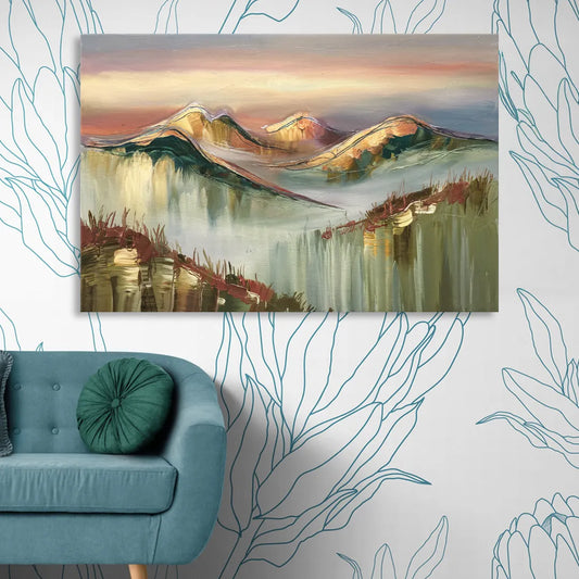 Ashland Mountain View Living Room - Canvas Wall Art