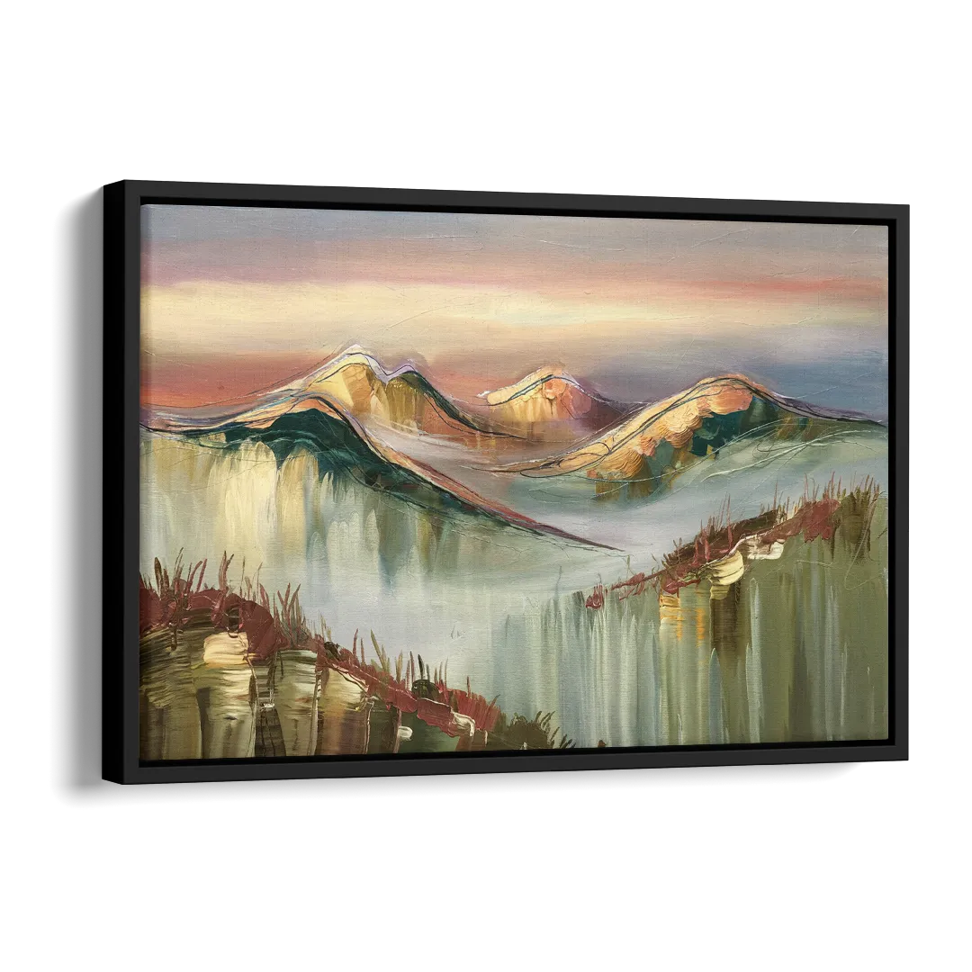 Ashland Mountain View Side - Black Canvas Wall Art
