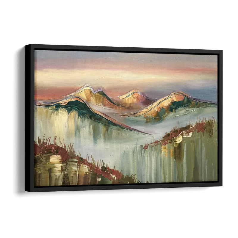 Ashland Mountain View Side - Black Canvas Wall Art