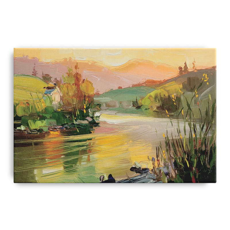 Ashland Riverfront Scene Front - Canvas Wall Art