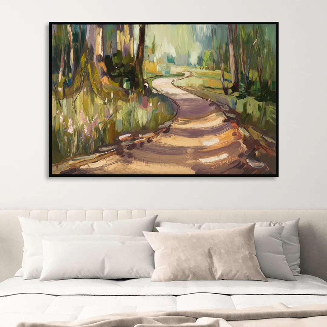Ashland Scenic Trails Living Room - Black Canvas Wall Art