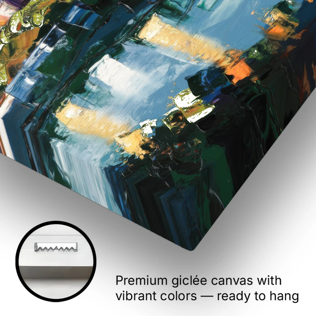 Ashland Skyline at Sunset - Canvas Wall Art - Gallery Wrap Corner