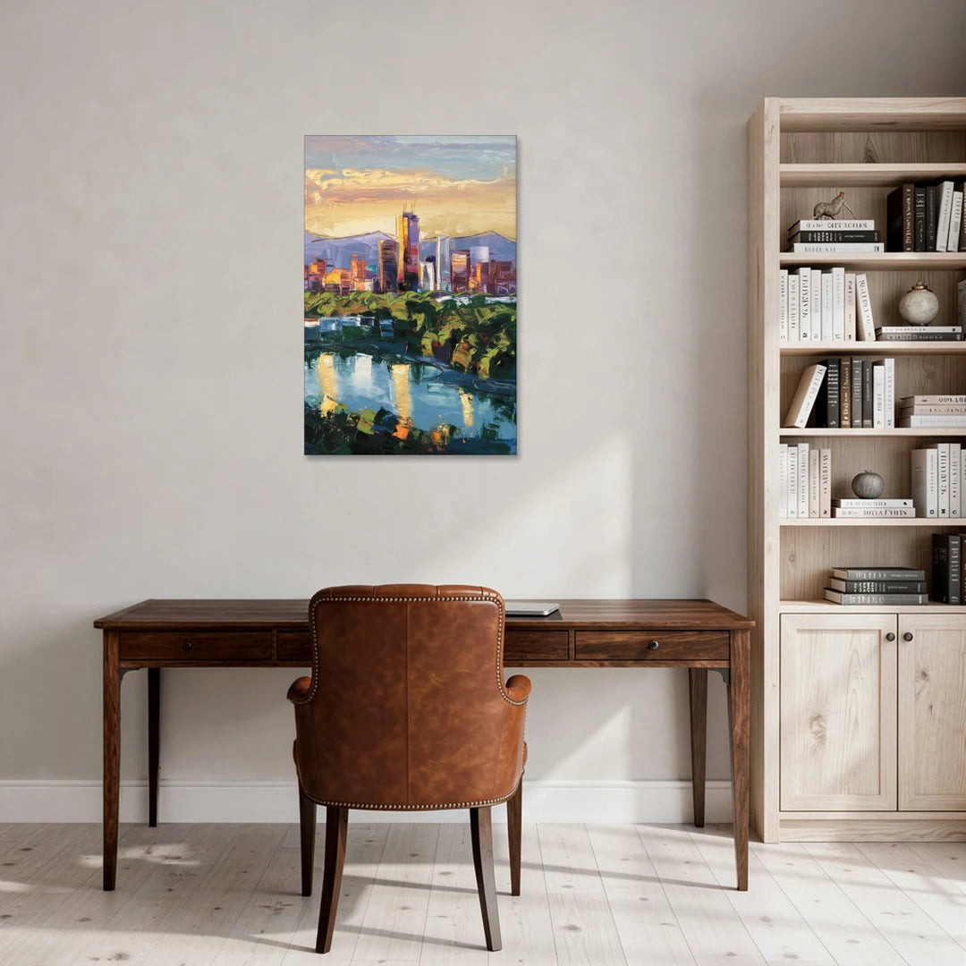 Ashland Skyline at Sunset - Canvas Wall Art - Office - 24x36