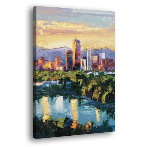 Ashland Skyline at Sunset - Canvas Wall Art - Side