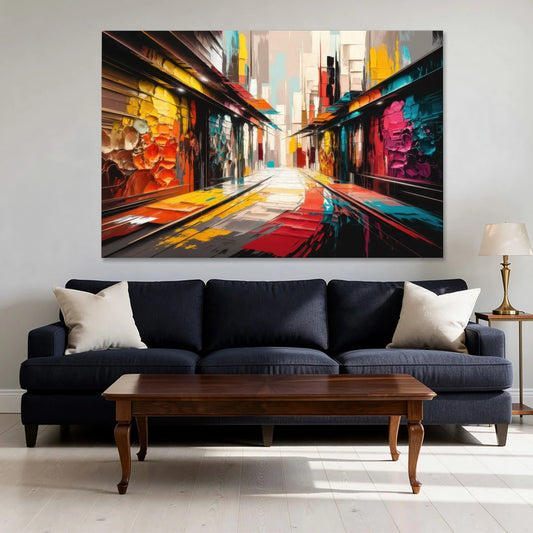 Ashland Street Art Vibes - Canvas Wall Art - Sofa - 60x40