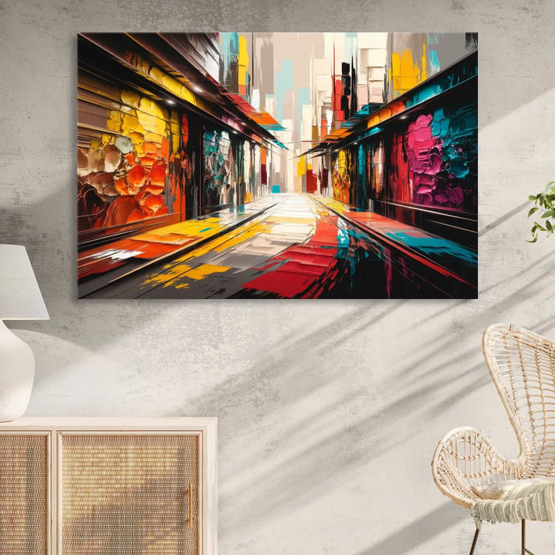 Ashland Street Art Vibes Sitting Room - Canvas Wall Art
