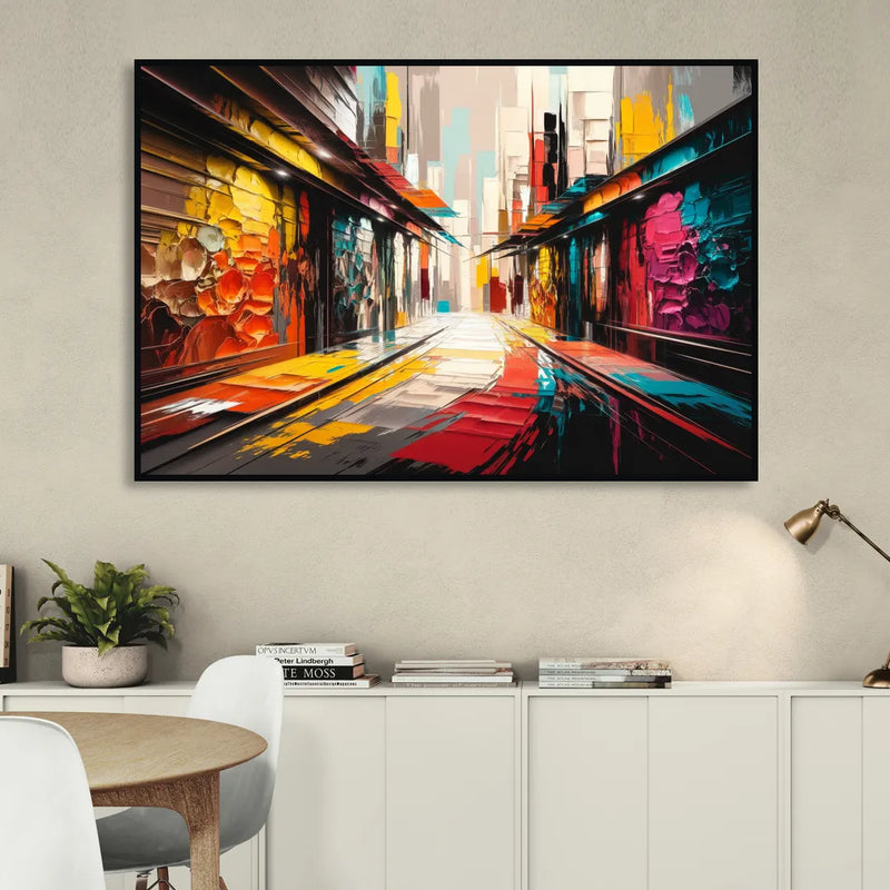 Ashland Street Art Vibes Sitting Room - Black Canvas Wall Art