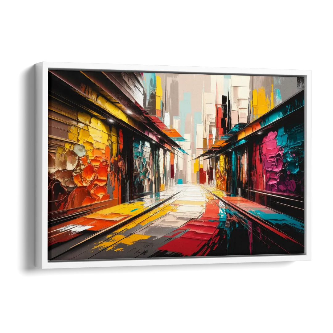 Ashland Street Art Vibes Side - White Canvas Wall Art