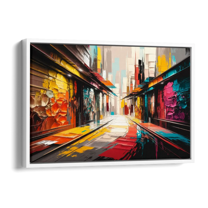 Ashland Street Art Vibes Side - White Canvas Wall Art