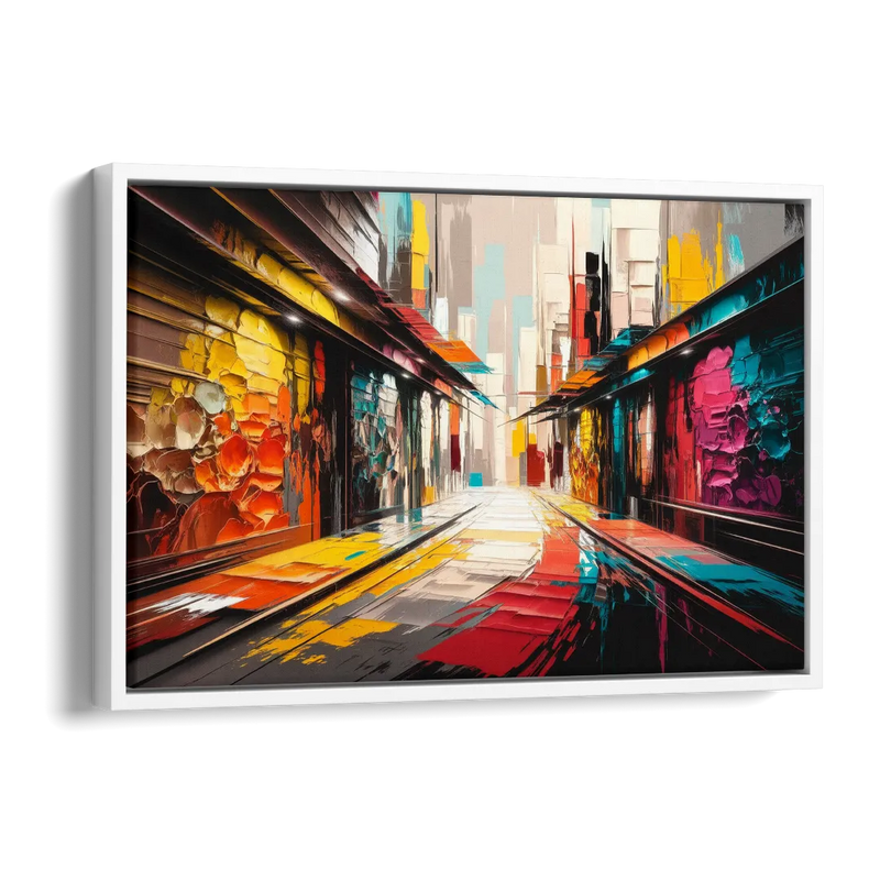 Ashland Street Art Vibes Side - White Canvas Wall Art