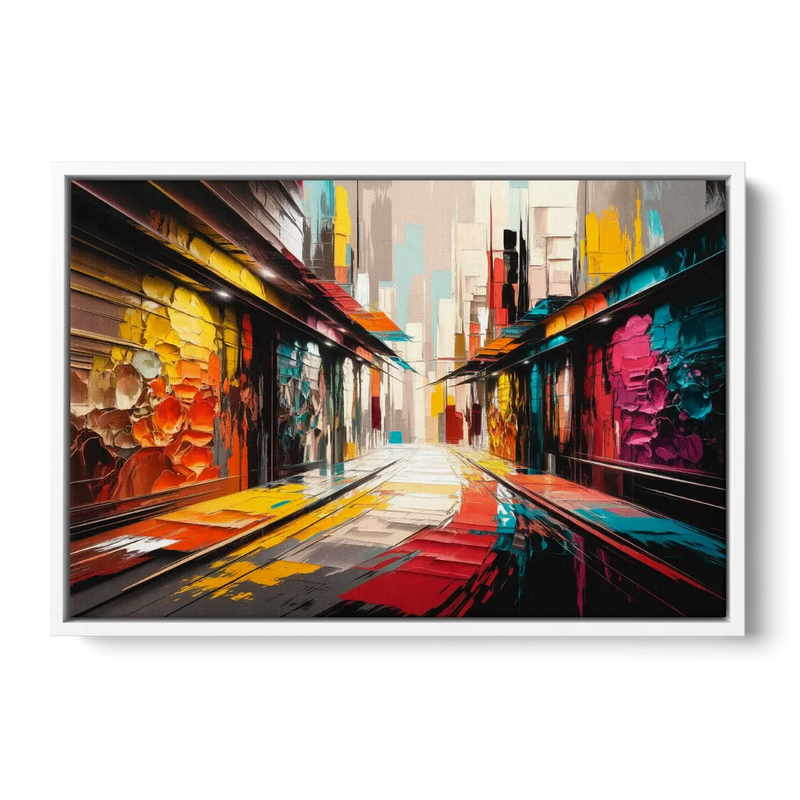 Ashland Street Art Vibes Front - White Canvas Wall Art