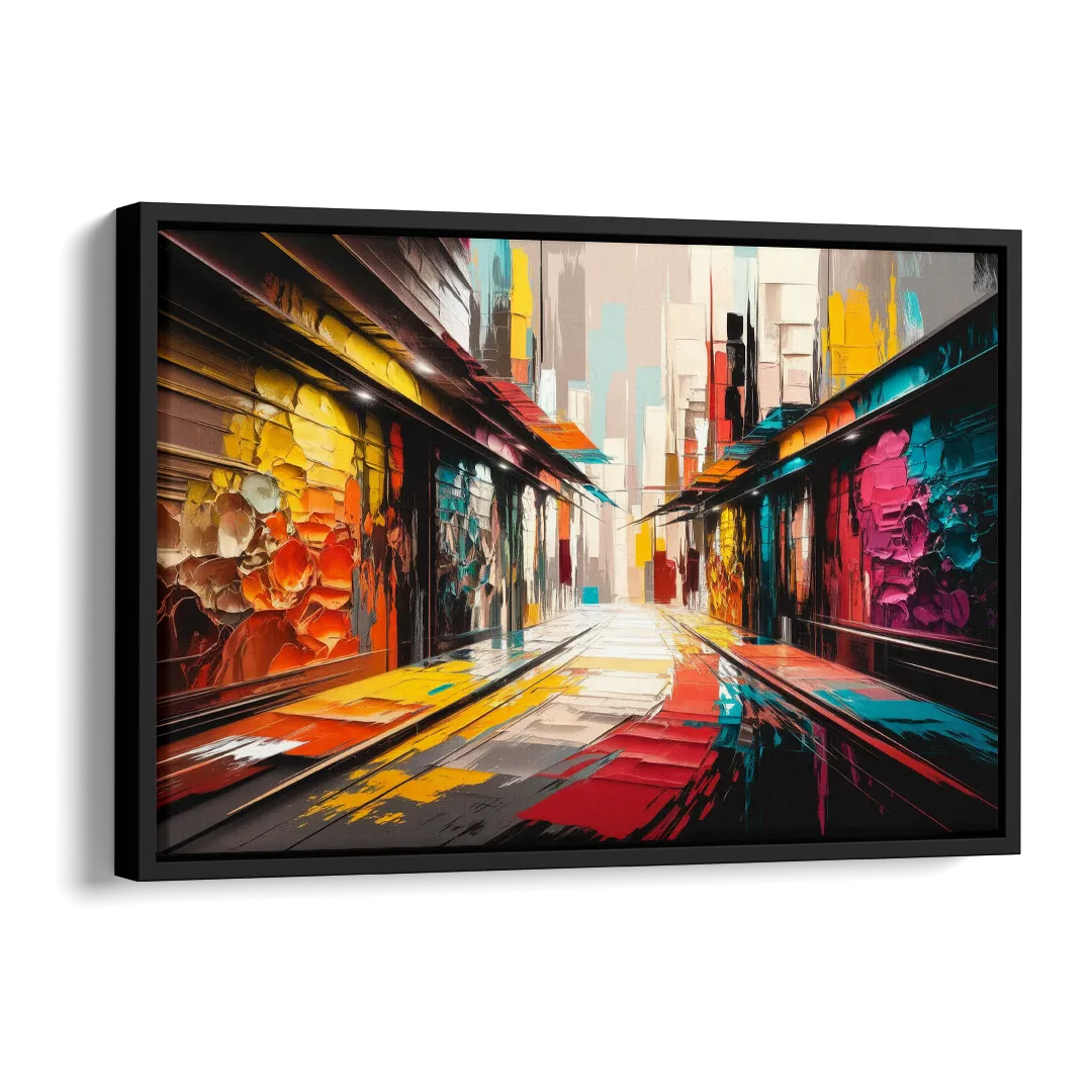Ashland Street Art Vibes Side - Black Canvas Wall Art