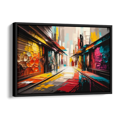 Ashland Street Art Vibes Side - Black Canvas Wall Art