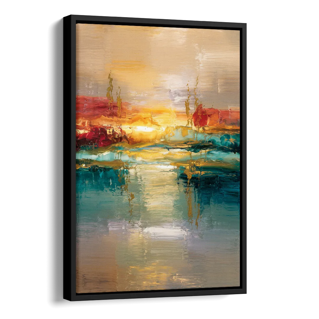 Ashland Sunset Horizon Side - Black Canvas Wall Art