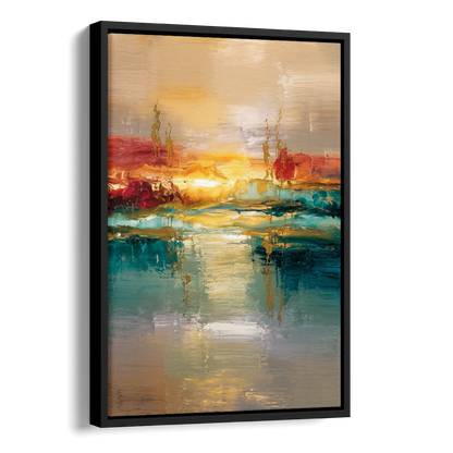 Ashland Sunset Horizon Side - Black Canvas Wall Art