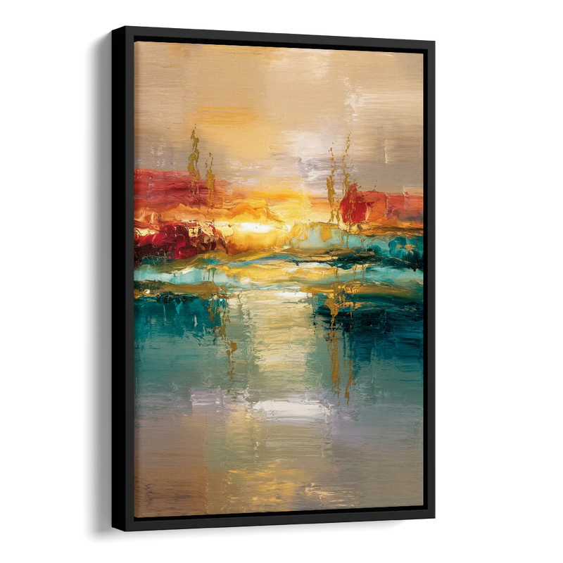 Ashland Sunset Horizon Side - Black Canvas Wall Art
