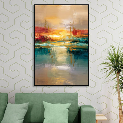 Ashland Sunset Horizon Living Room - Black Canvas Wall Art