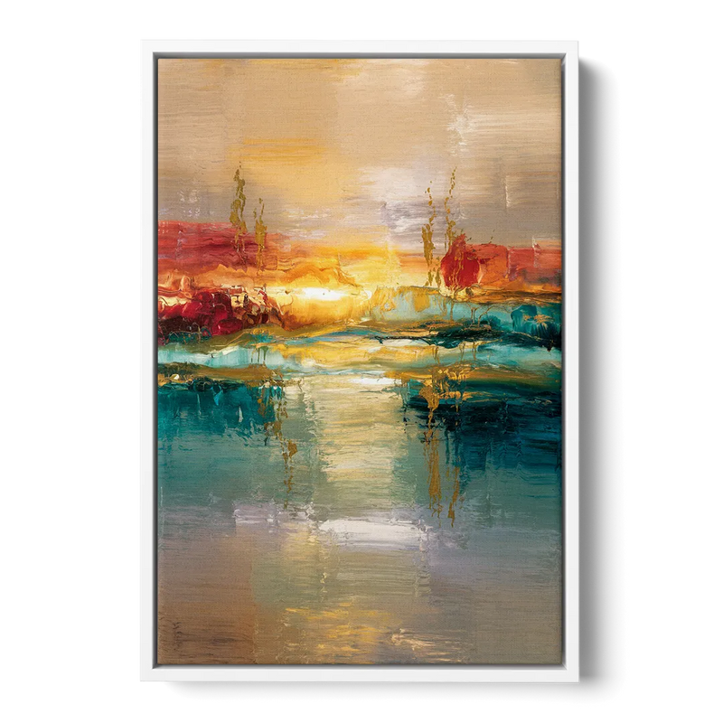 Ashland Sunset Horizon Front - White Canvas Wall Art