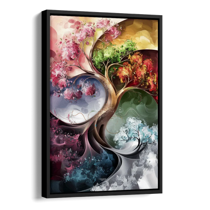 Ashland Vibrant Seasons Side - Black Canvas Wall Art