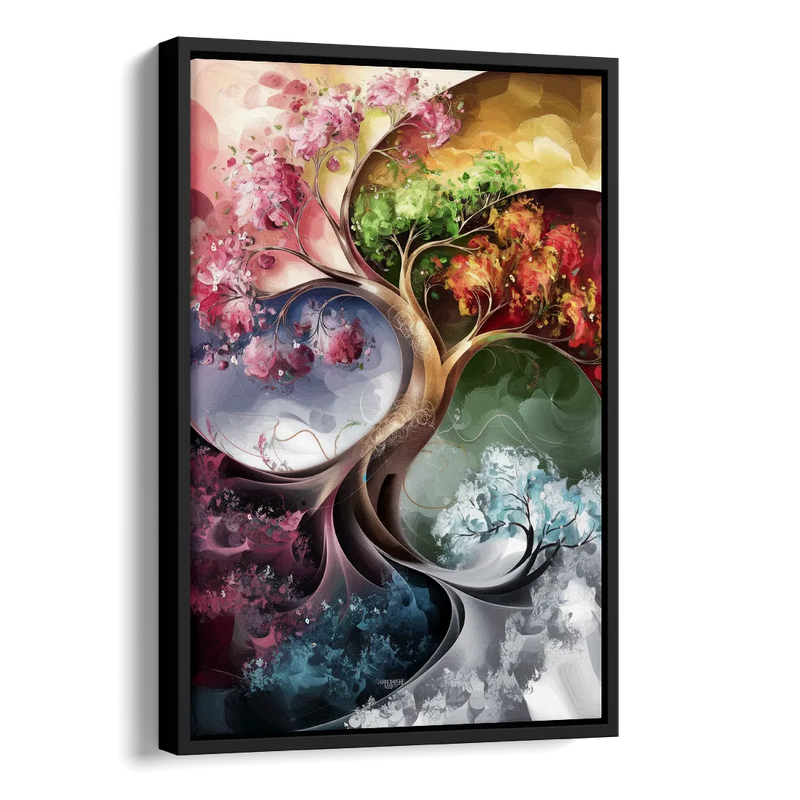 Ashland Vibrant Seasons Side - Black Canvas Wall Art