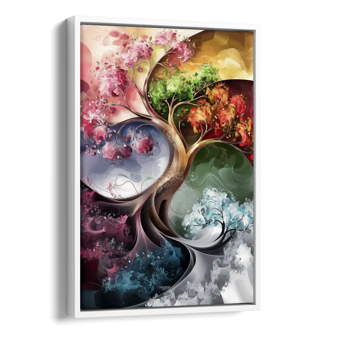Ashland Vibrant Seasons Side - White Canvas Wall Art