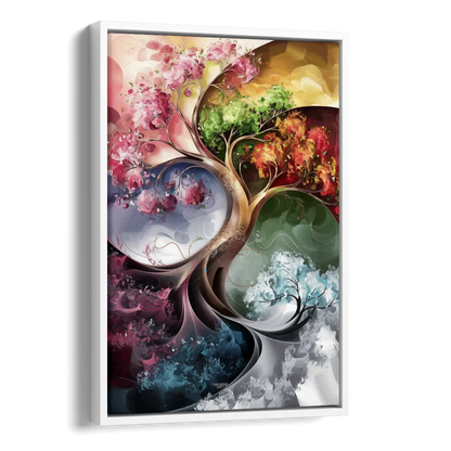 Ashland Vibrant Seasons Side - White Canvas Wall Art