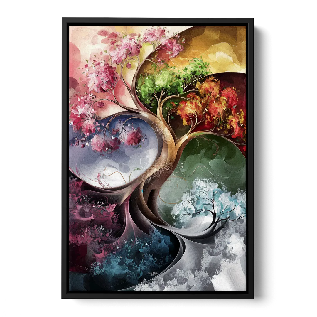 Ashland Vibrant Seasons Front - Black Canvas Wall Art