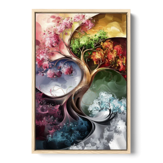 Ashland Vibrant Seasons - Oak Framed Canvas Wall Art - Front