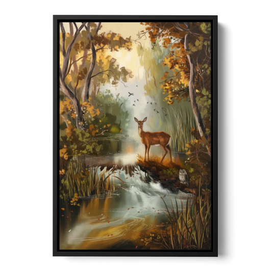 Ashland Wildlife Sanctuary - Black Framed Canvas Wall Art - Front