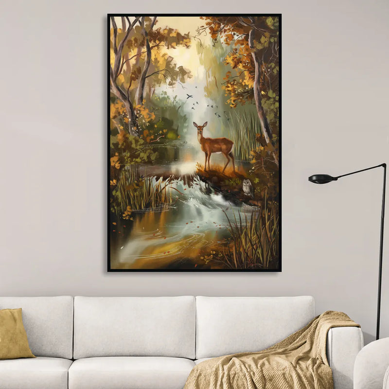 Ashland Wildlife Sanctuary Living Room - Black Canvas Wall Art