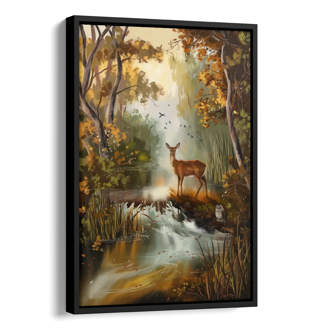 Ashland Wildlife Sanctuary Side - Black Canvas Wall Art