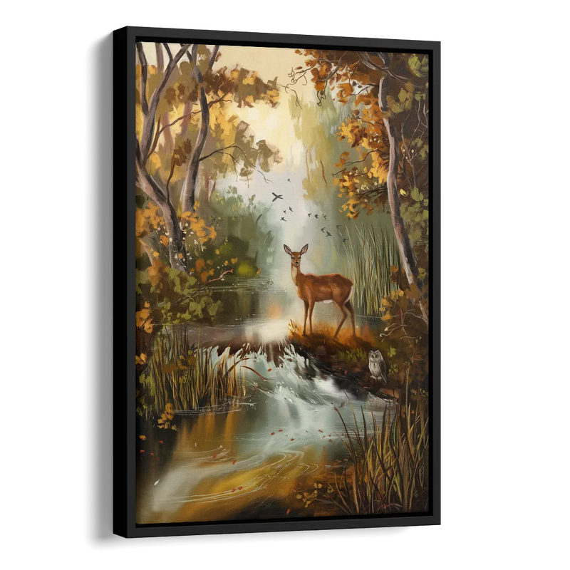 Ashland Wildlife Sanctuary Side - Black Canvas Wall Art
