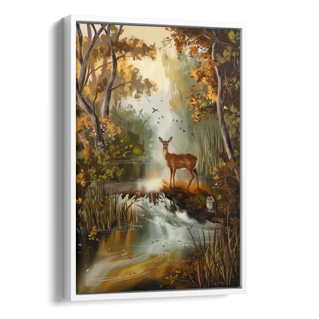 Ashland Wildlife Sanctuary Side - White Canvas Wall Art