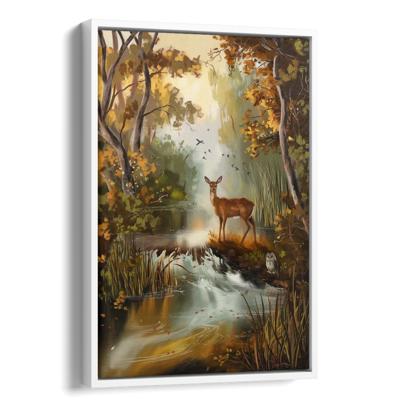 Ashland Wildlife Sanctuary Side - White Canvas Wall Art