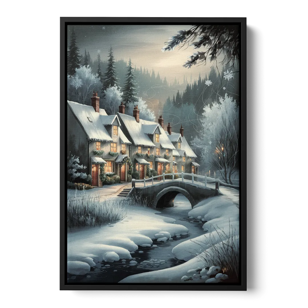 Ashland Winter Wonderland Front - Black Canvas Wall Art
