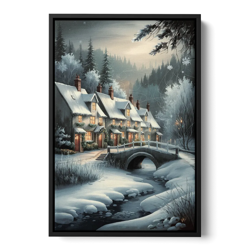Ashland Winter Wonderland Front - Black Canvas Wall Art