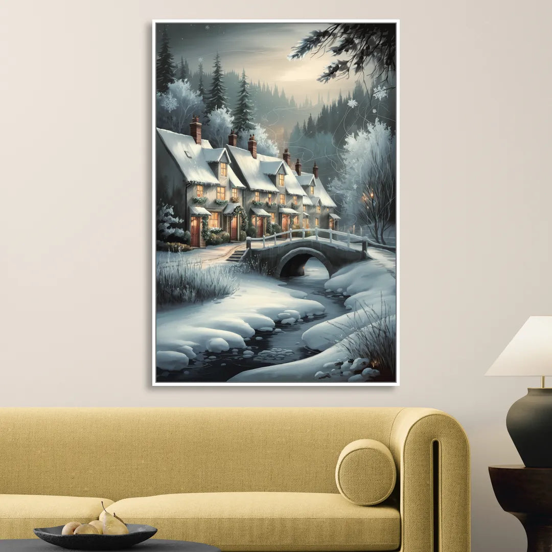 Ashland Winter Wonderland Living Room - White Canvas Wall Art