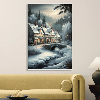 Ashland Winter Wonderland Living Room - White Canvas Wall Art