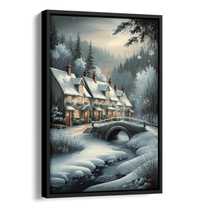 Ashland Winter Wonderland Side - Black Canvas Wall Art